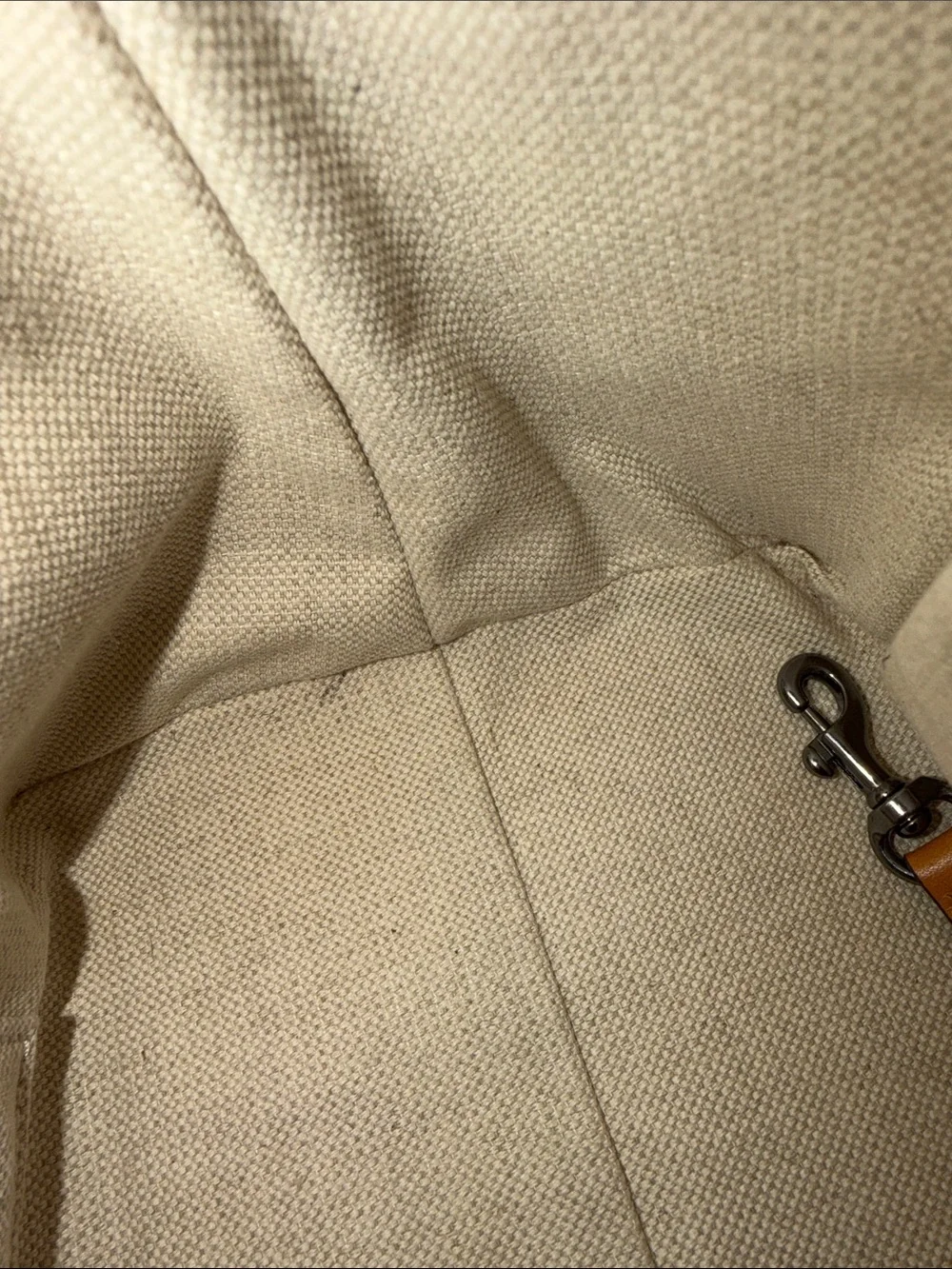 Dooney & Bourke Hydrangea Celeste satchel w/vachetta leather handles & strap EUC
